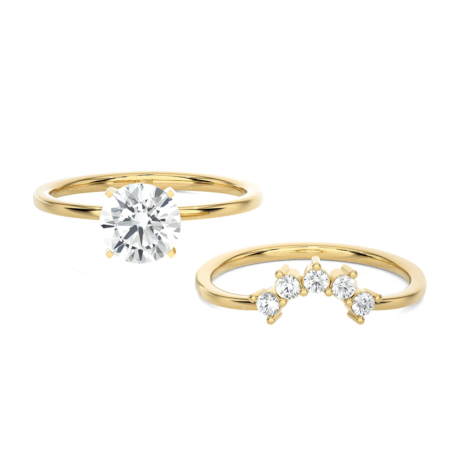 Round Lab Grown Diamond Bridal Ring