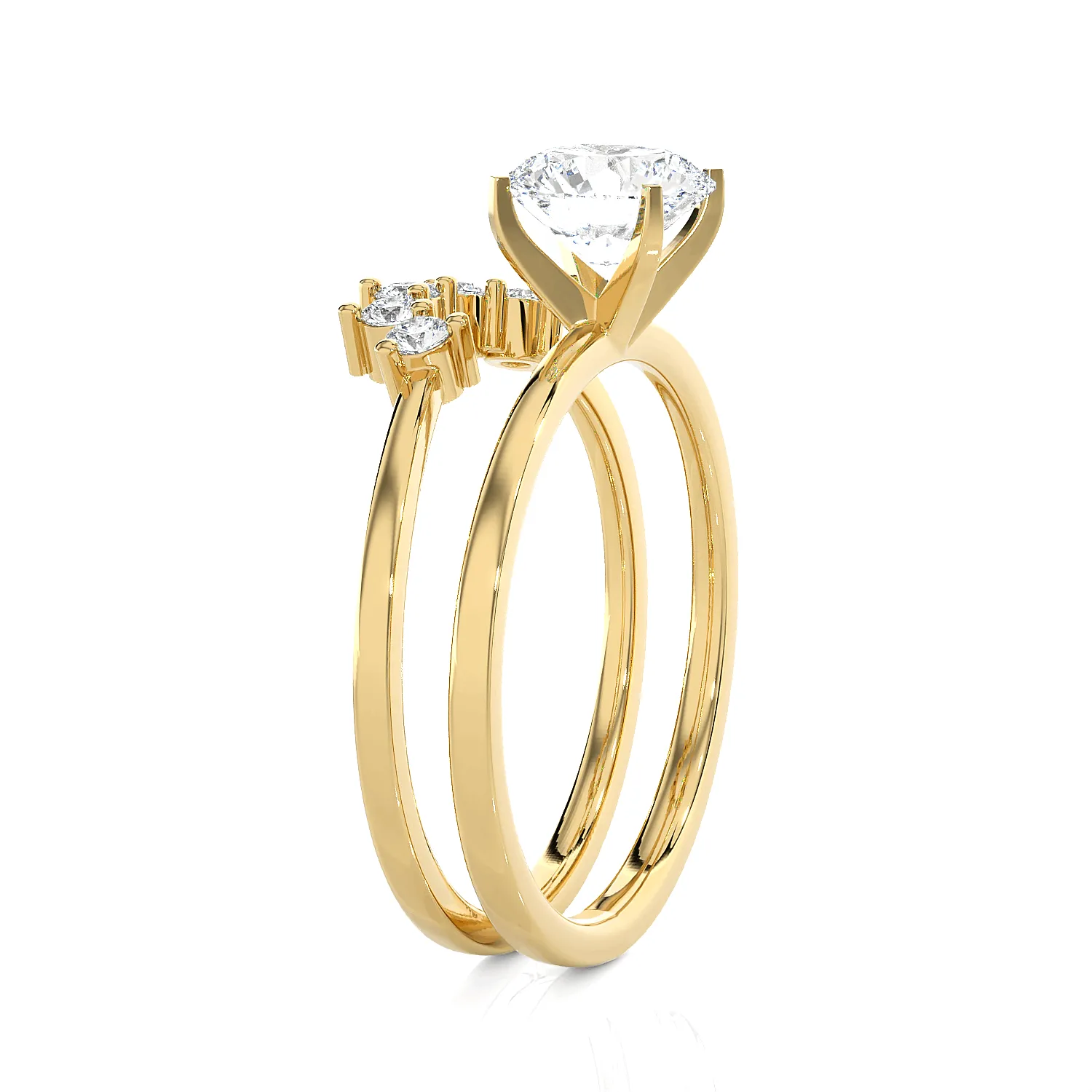 Round Lab Grown Diamond Bridal Ring