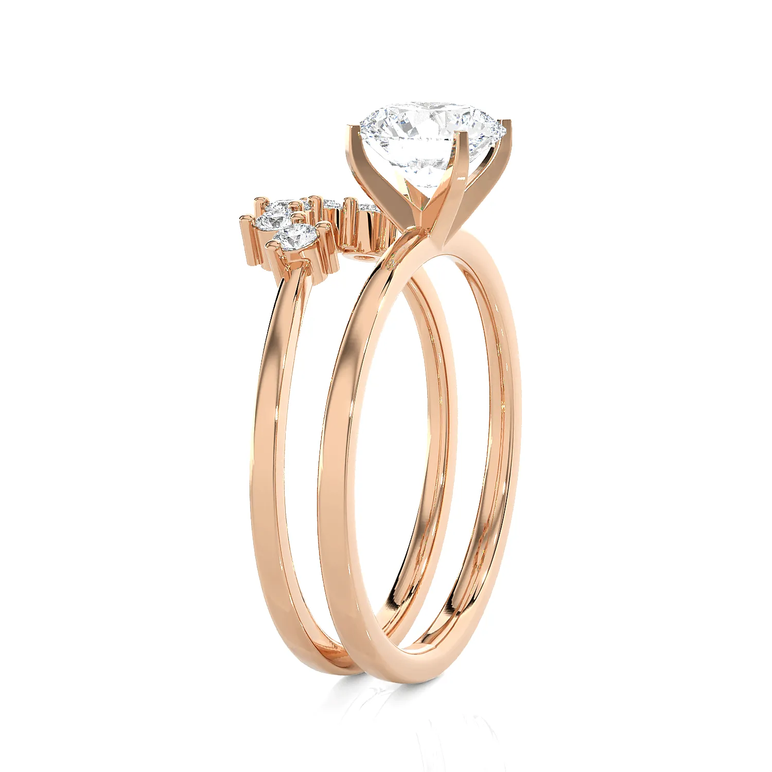 Round Lab Grown Diamond Bridal Ring