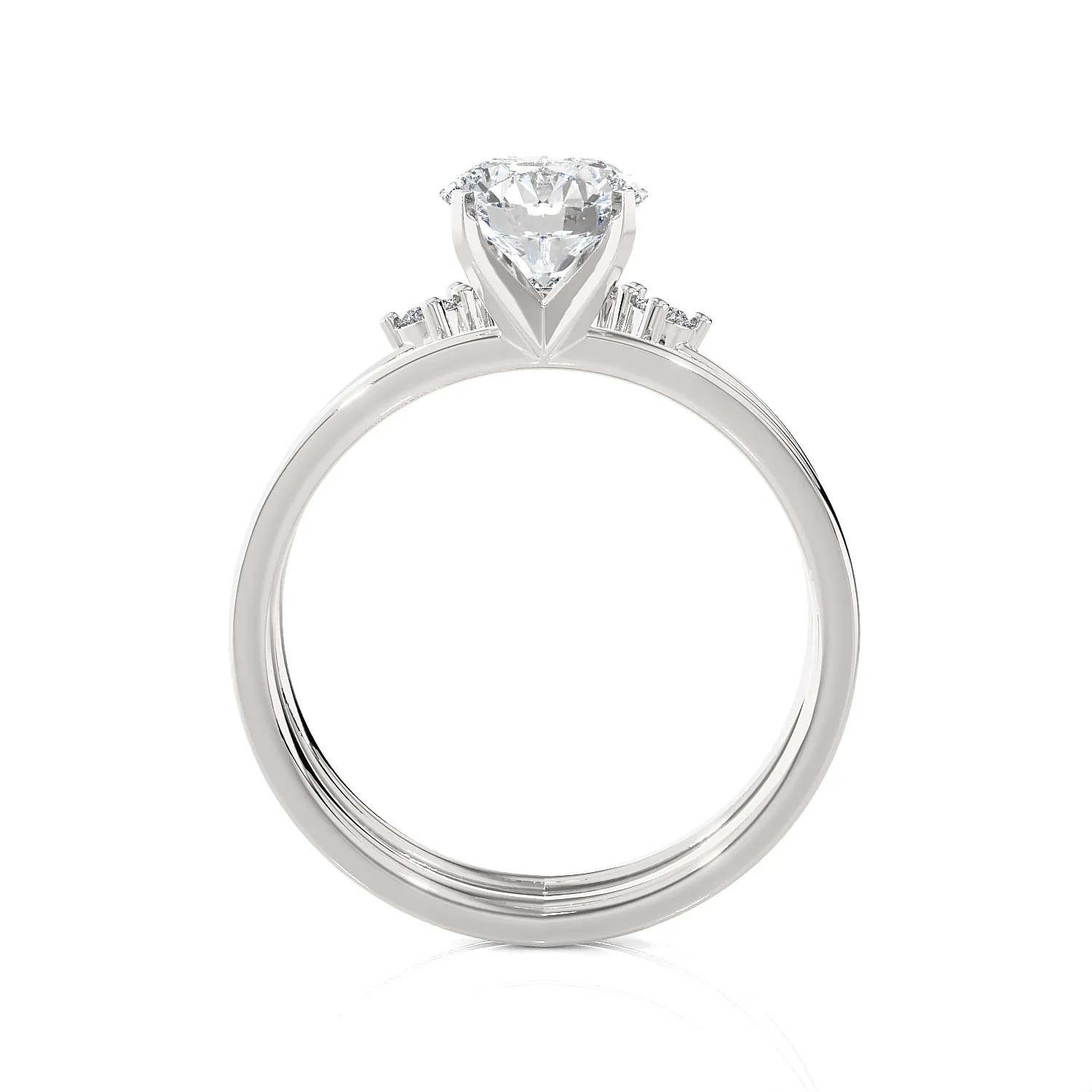 Round Lab Grown Diamond Bridal Ring