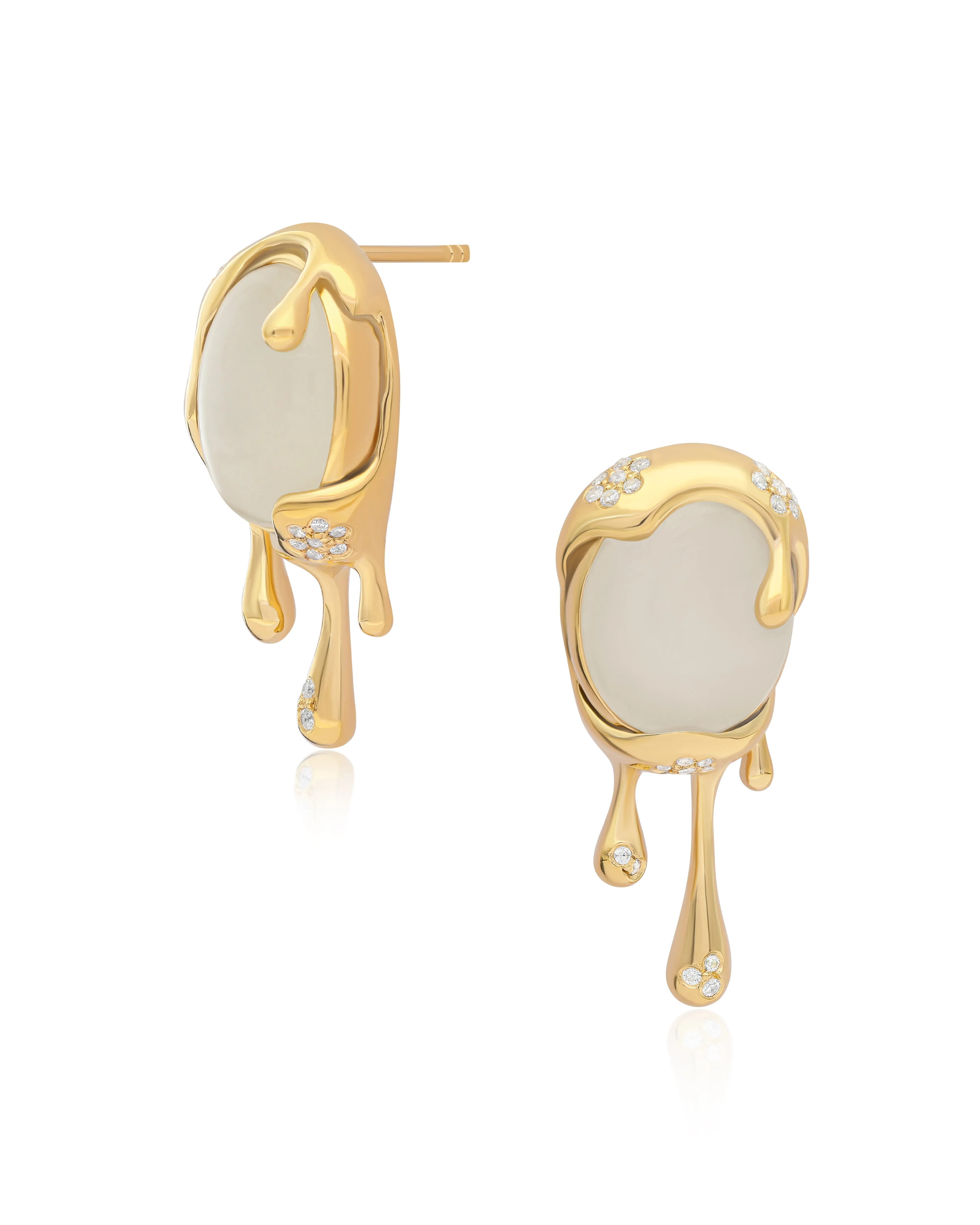 Selena Vermeil Moonstone Earrings