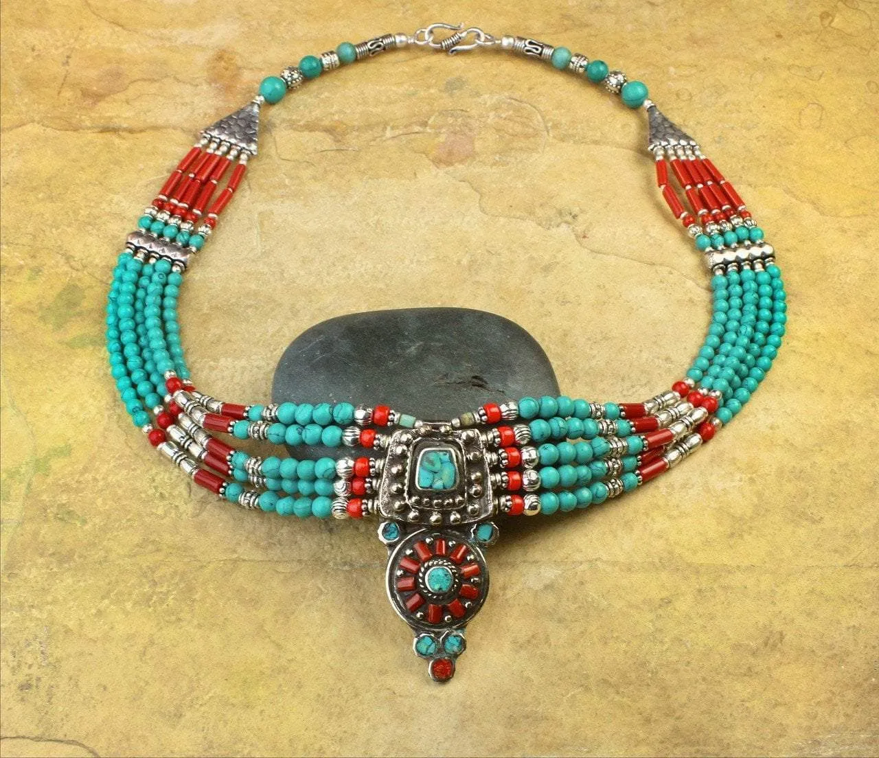 Turquoise Empowerment Tibetan Necklace